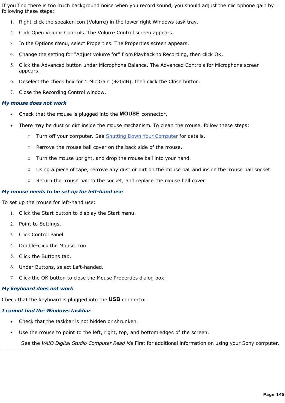 Sony PCV-R528DS User Manual | Page 148 / 245