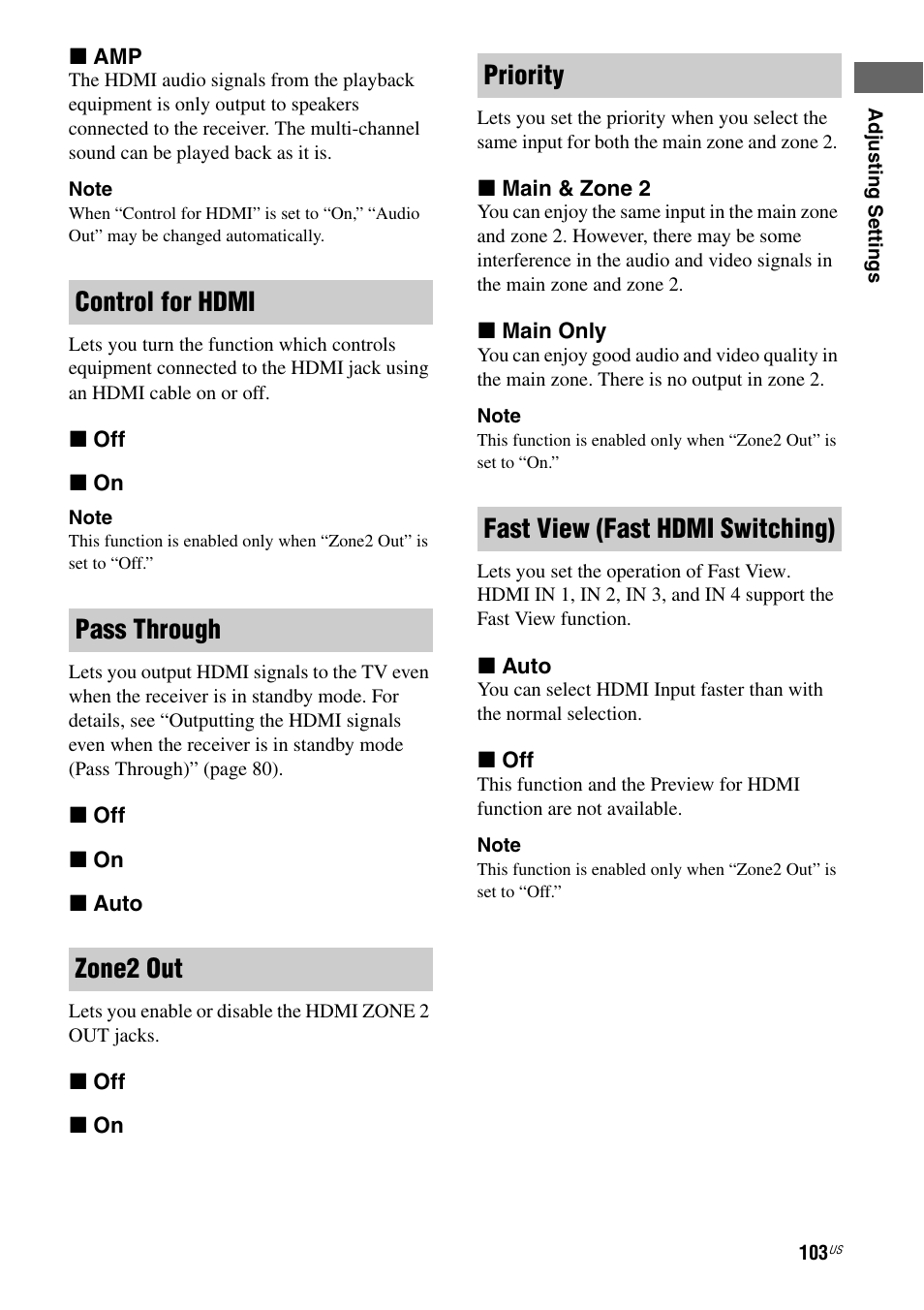 Sony STR-DA2800ES User Manual | Page 103 / 138