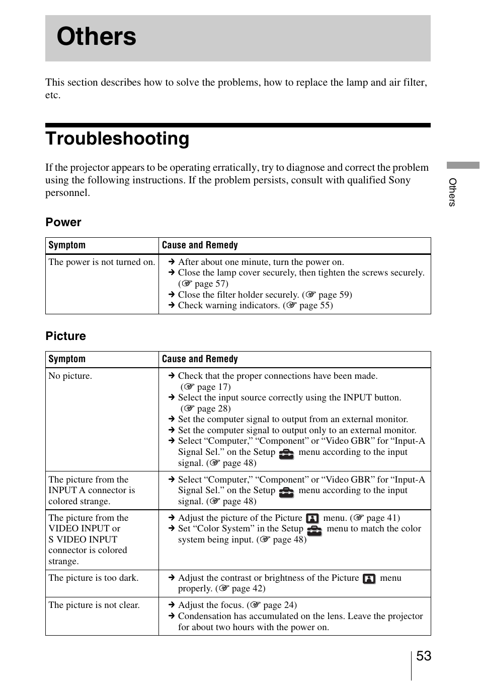 Sony VPL-VW50 User Manual | Page 53 / 80