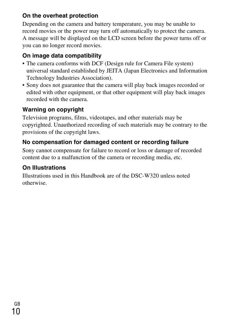 Sony DSC-W330 User Manual | Page 10 / 60
