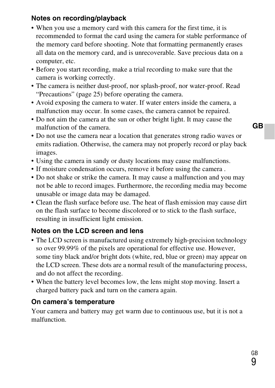 Sony DSC-W330 User Manual | Page 9 / 60