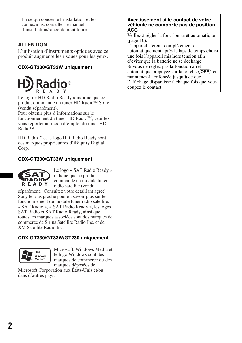 Sony CXS-GT2316F User Manual | Page 18 / 56