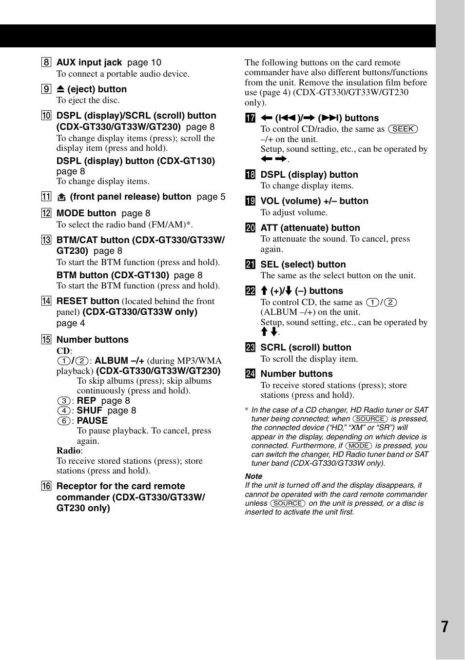 Sony CXS-GT2316F User Manual | Page 7 / 56