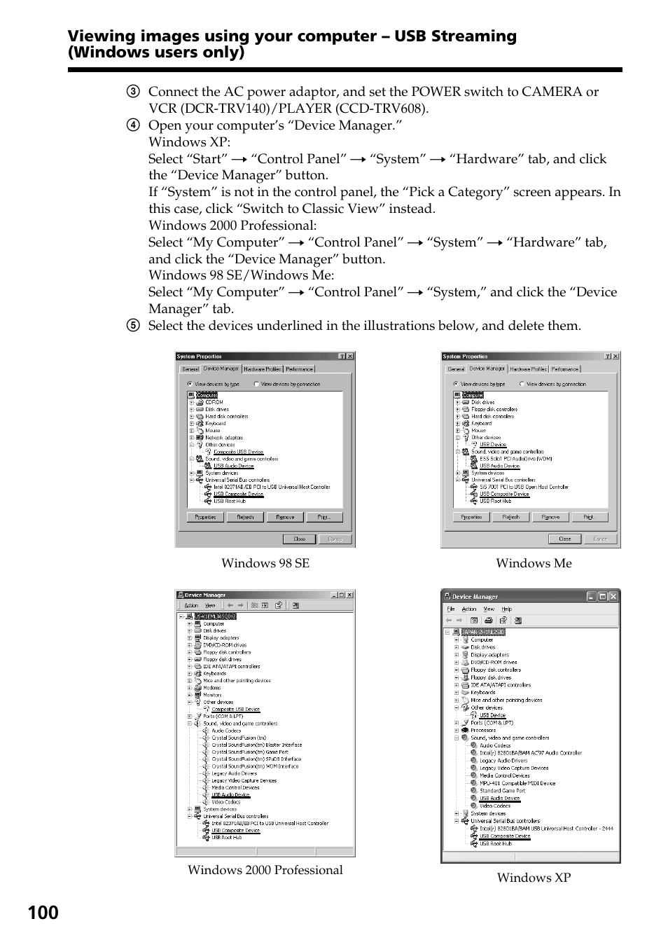 Sony DCR-TRV140 User Manual | Page 100 / 148