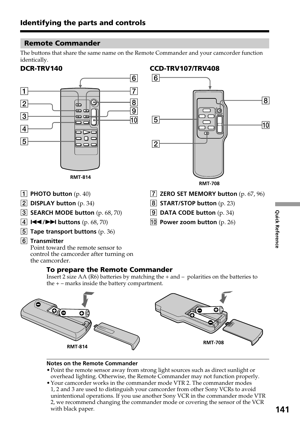 Sony DCR-TRV140 User Manual | Page 141 / 148