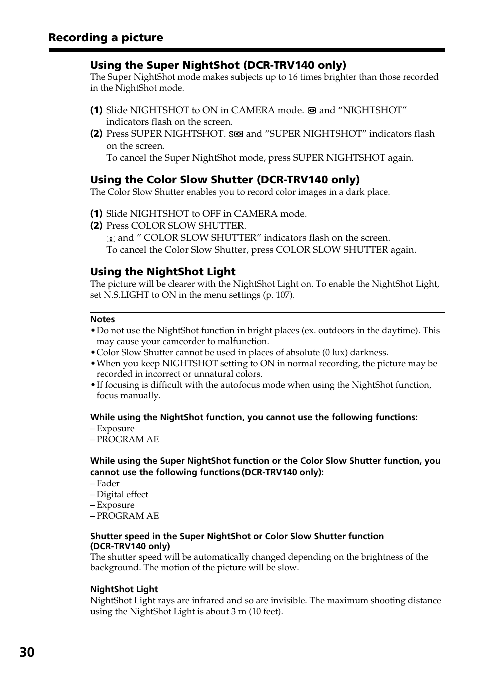 Sony DCR-TRV140 User Manual | Page 30 / 148