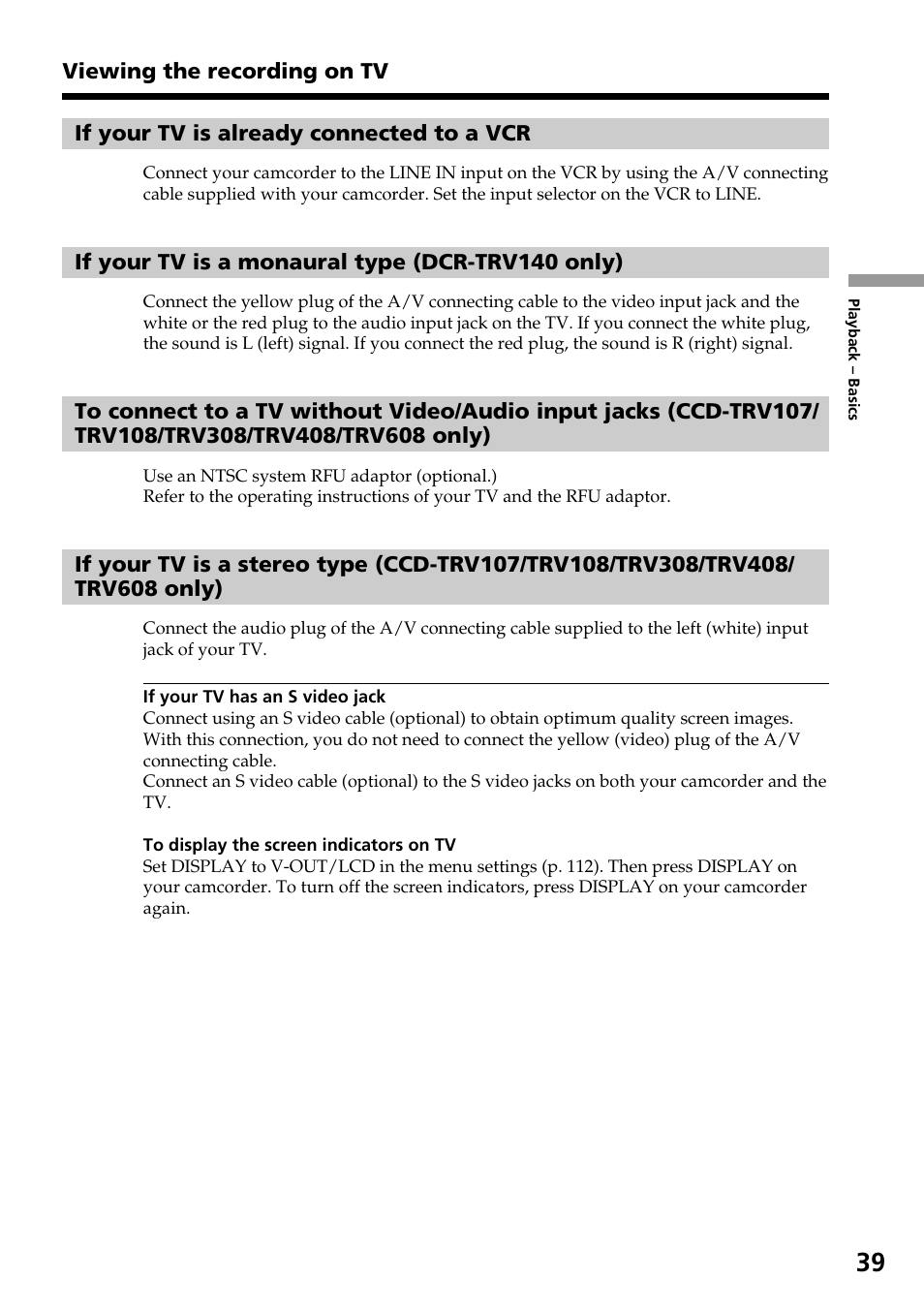 Sony DCR-TRV140 User Manual | Page 39 / 148