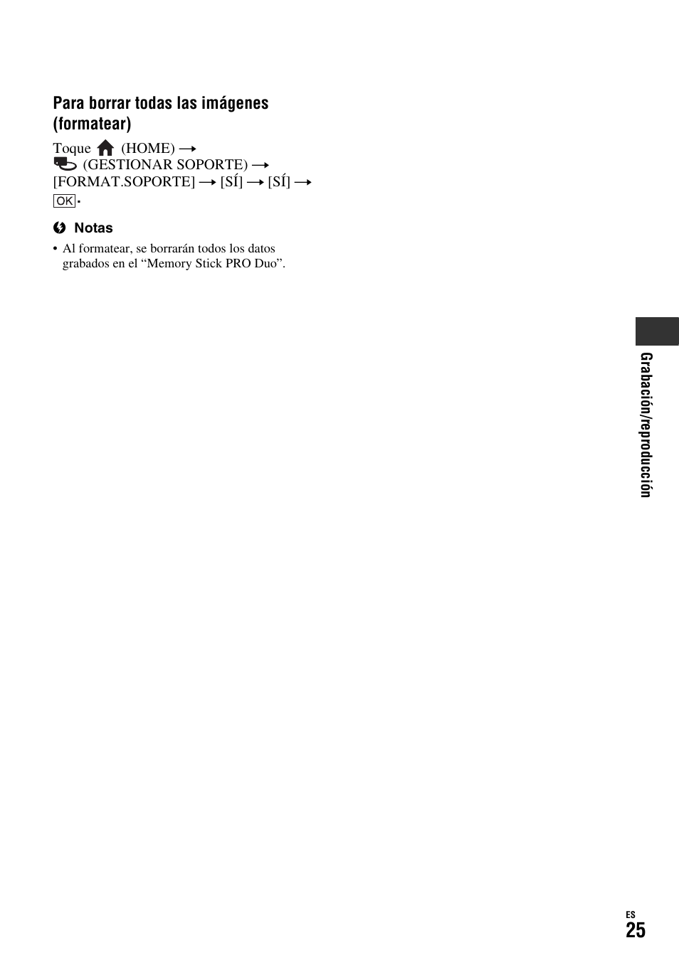 Pág. 25) | Sony HDR-TG1 User Manual | Page 61 / 76