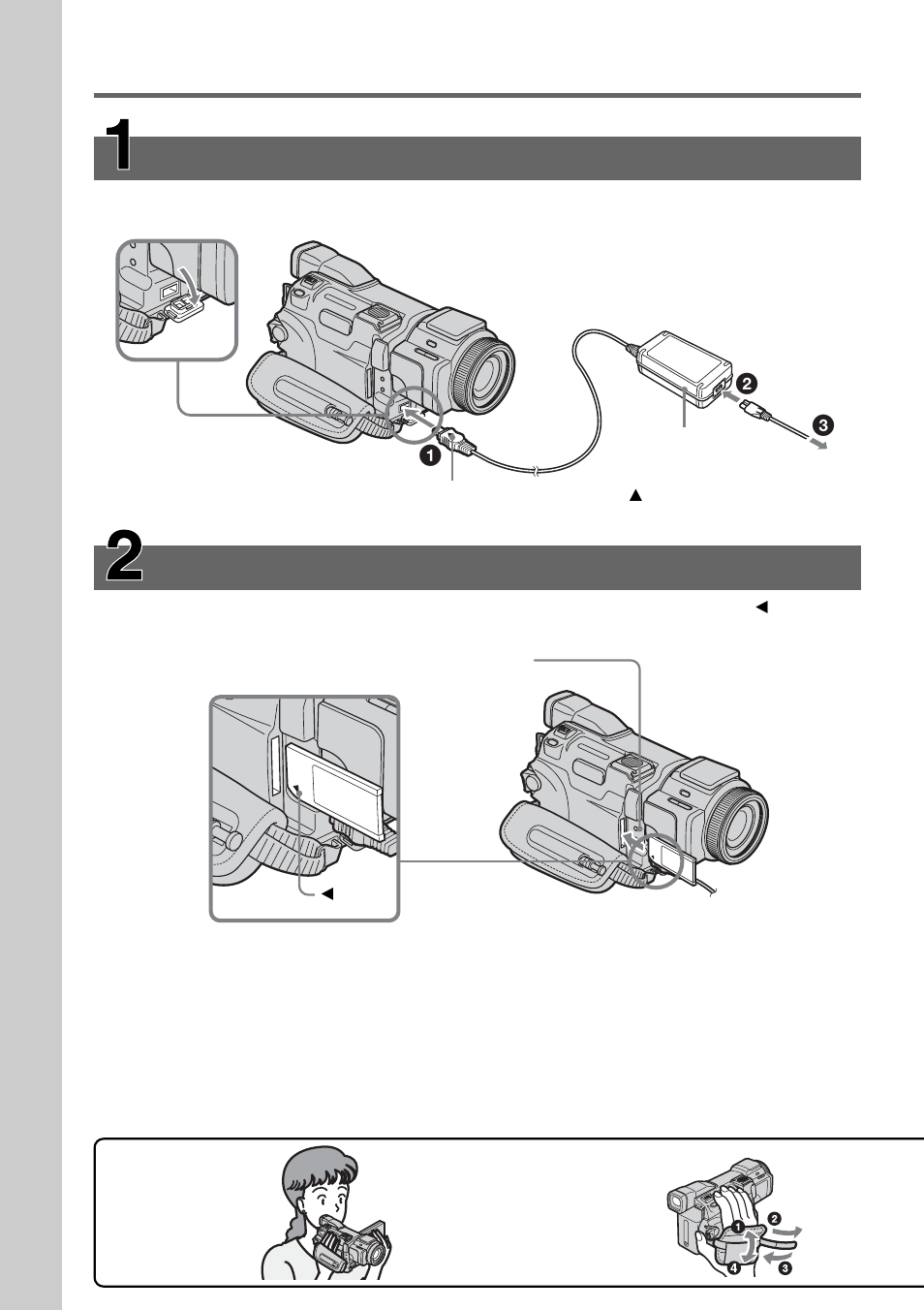 Recording on a “memory stick, Connecting the power cord | Sony DCR-TRV70 User Manual | Page 10 / 220