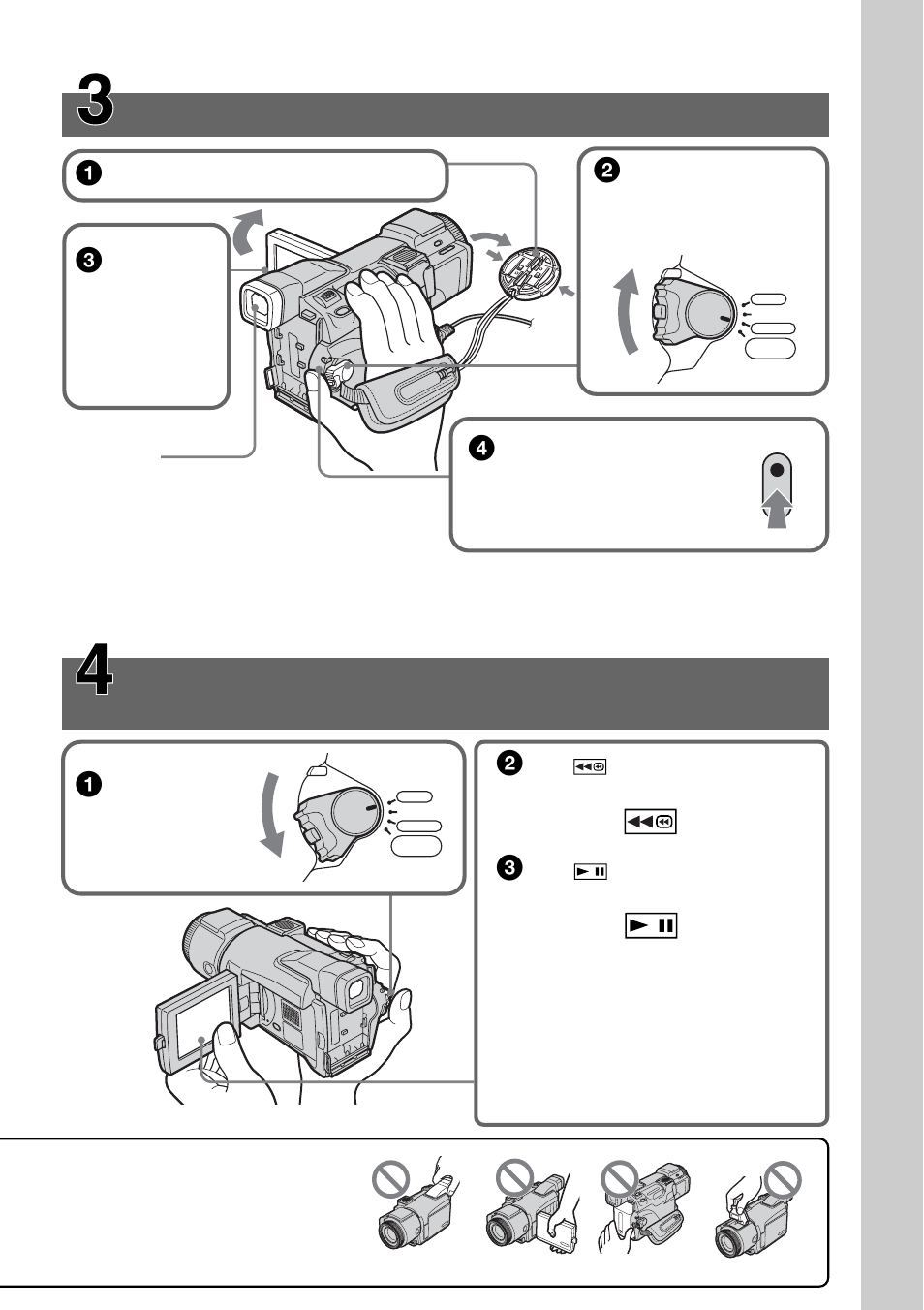 Recording a picture on a tape, Monitoring the playback picture on the lcd screen | Sony DCR-TRV70 User Manual | Page 9 / 220