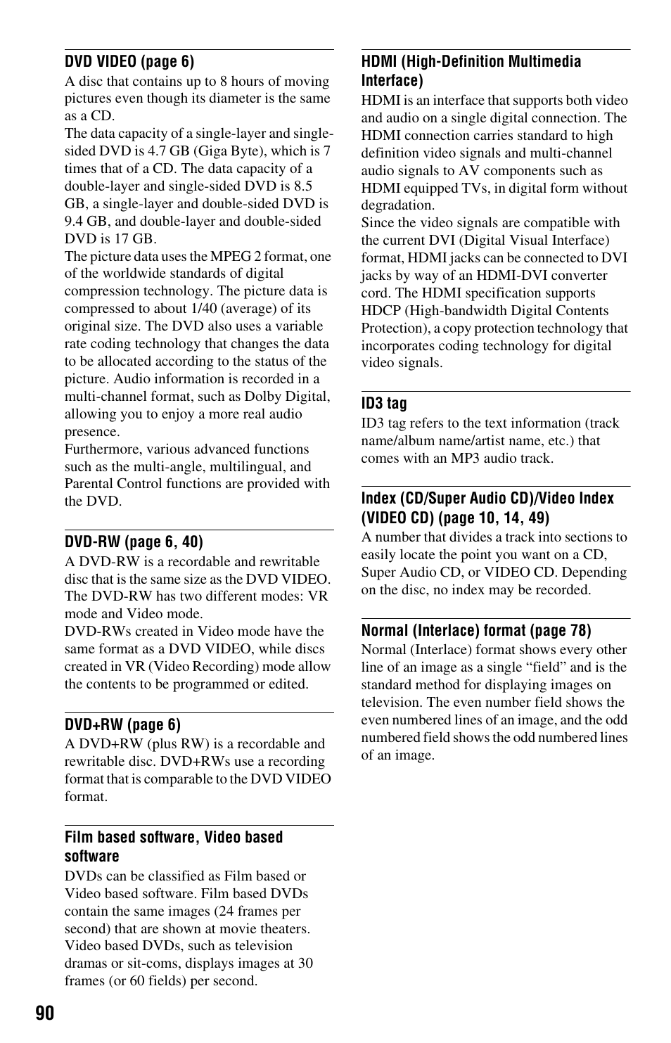Sony DVP-NS9100ES User Manual | Page 90 / 96