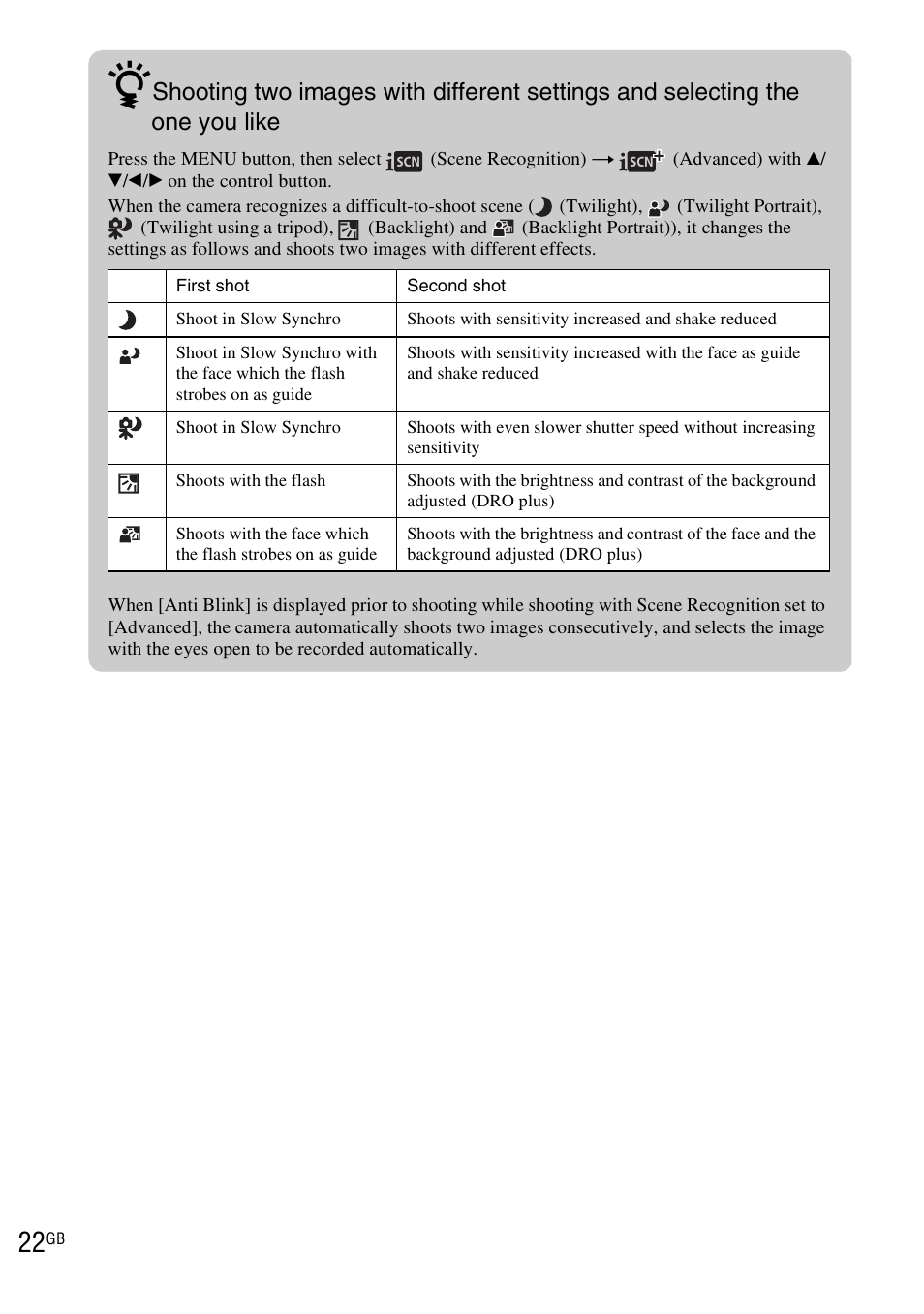 Sony DSC-WX1 User Manual | Page 22 / 120