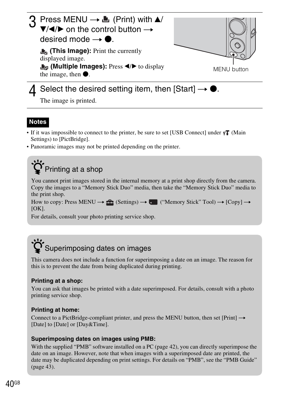 Sony DSC-WX1 User Manual | Page 40 / 120