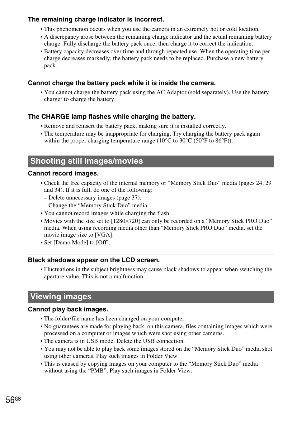 Shooting still images/movies viewing images | Sony DSC-WX1 User Manual | Page 56 / 120