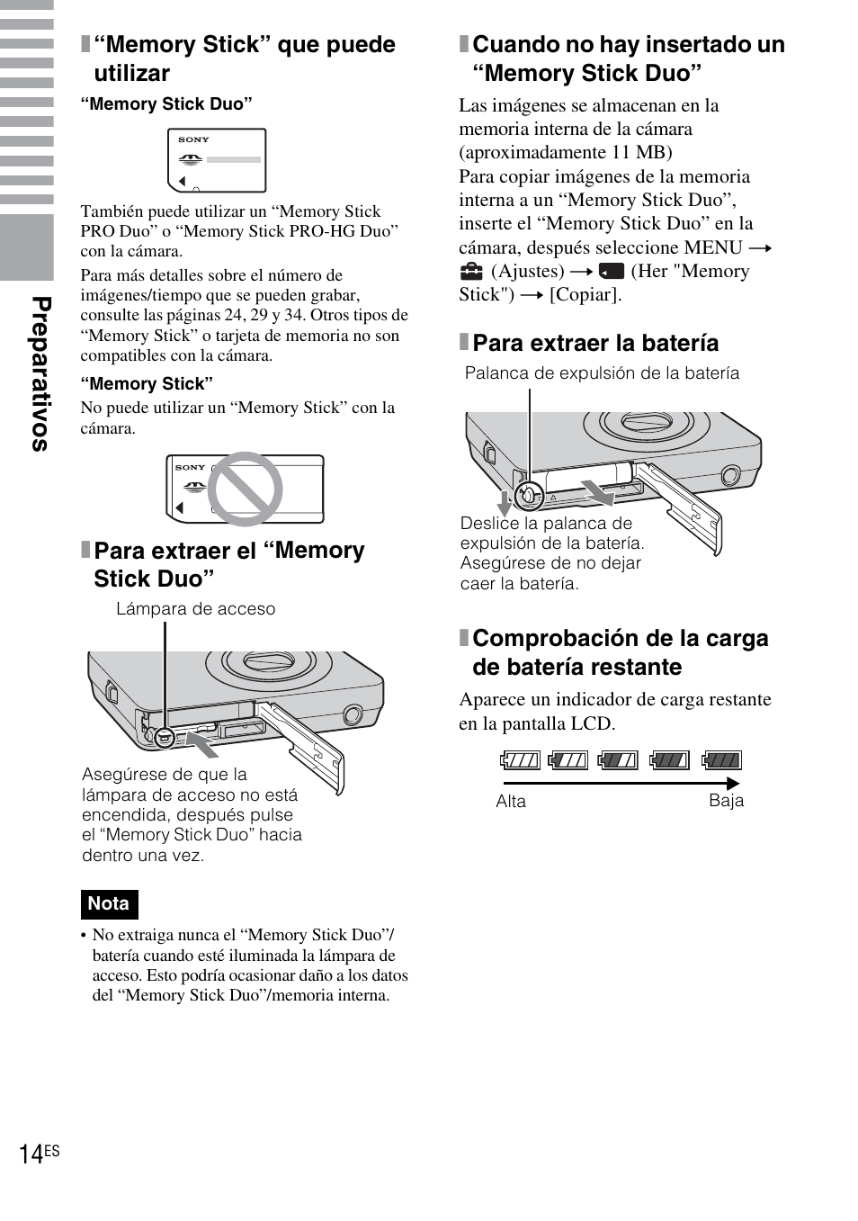 Pr eparat ivo s | Sony DSC-WX1 User Manual | Page 72 / 120