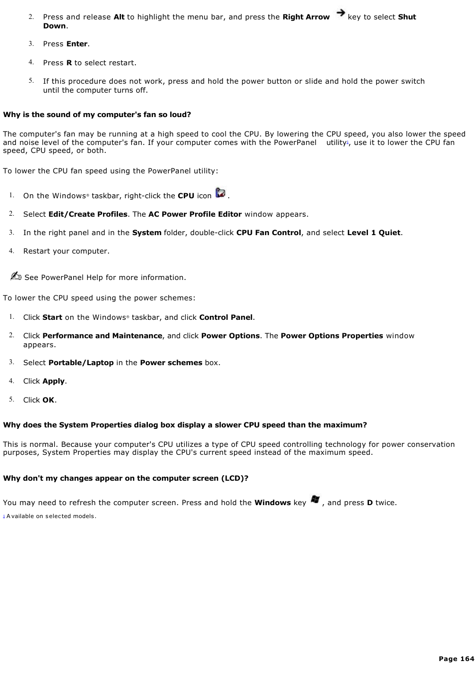 Sony PCG-Z1WA User Manual | Page 164 / 171