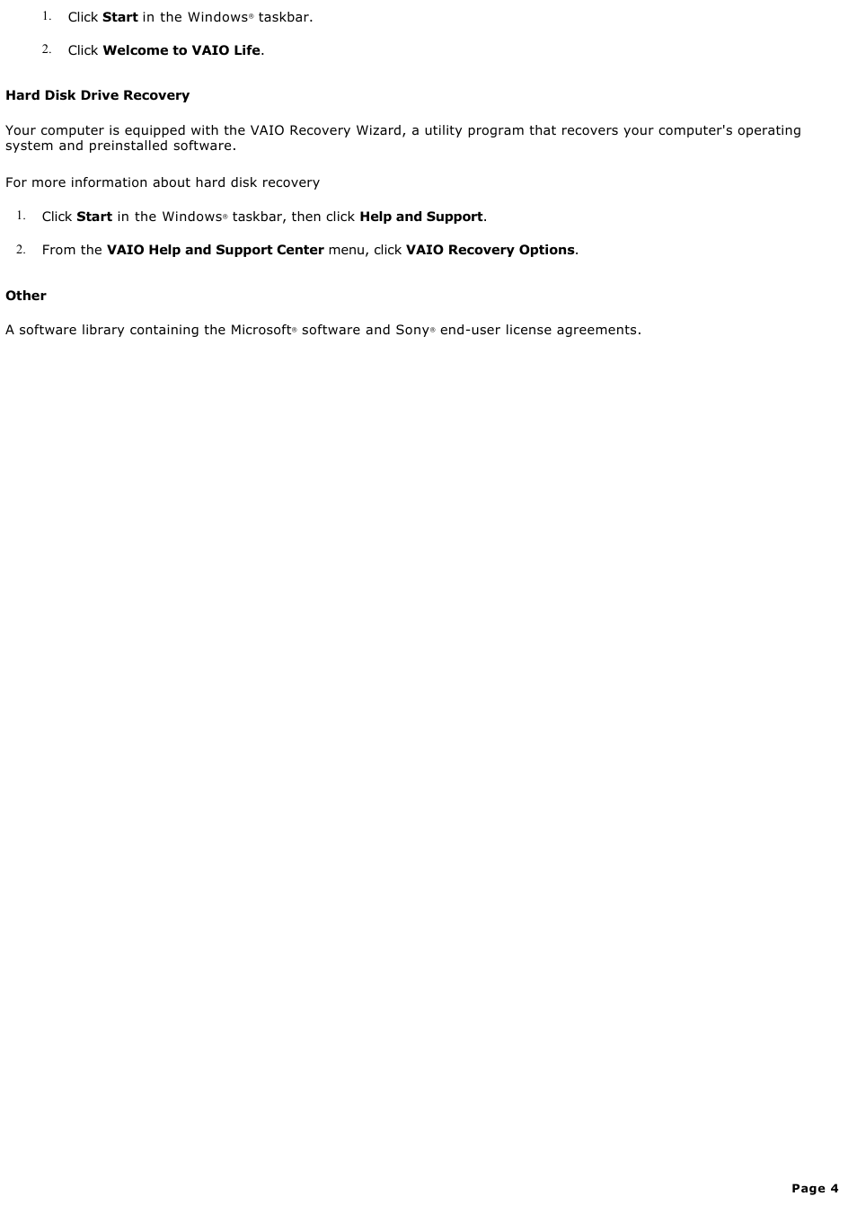 Sony PCV-V210P User Manual | Page 4 / 131