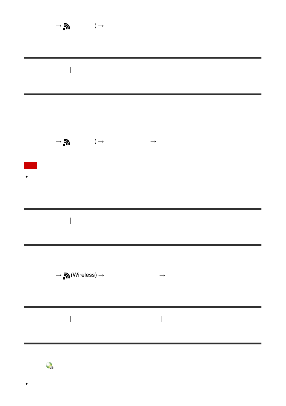 Ssid/pw reset [199, Reset network set. [200, Playmemories camera apps [201 | Ssid/pw reset, Reset network set | Sony DSC-RX100M3 User Manual | Page 166 / 214