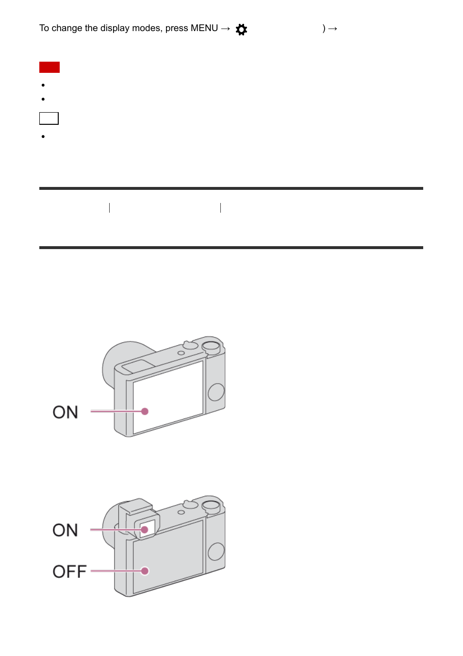 Switching between the viewfinder and the screen | Sony DSC-RX100M3 User Manual | Page 65 / 214