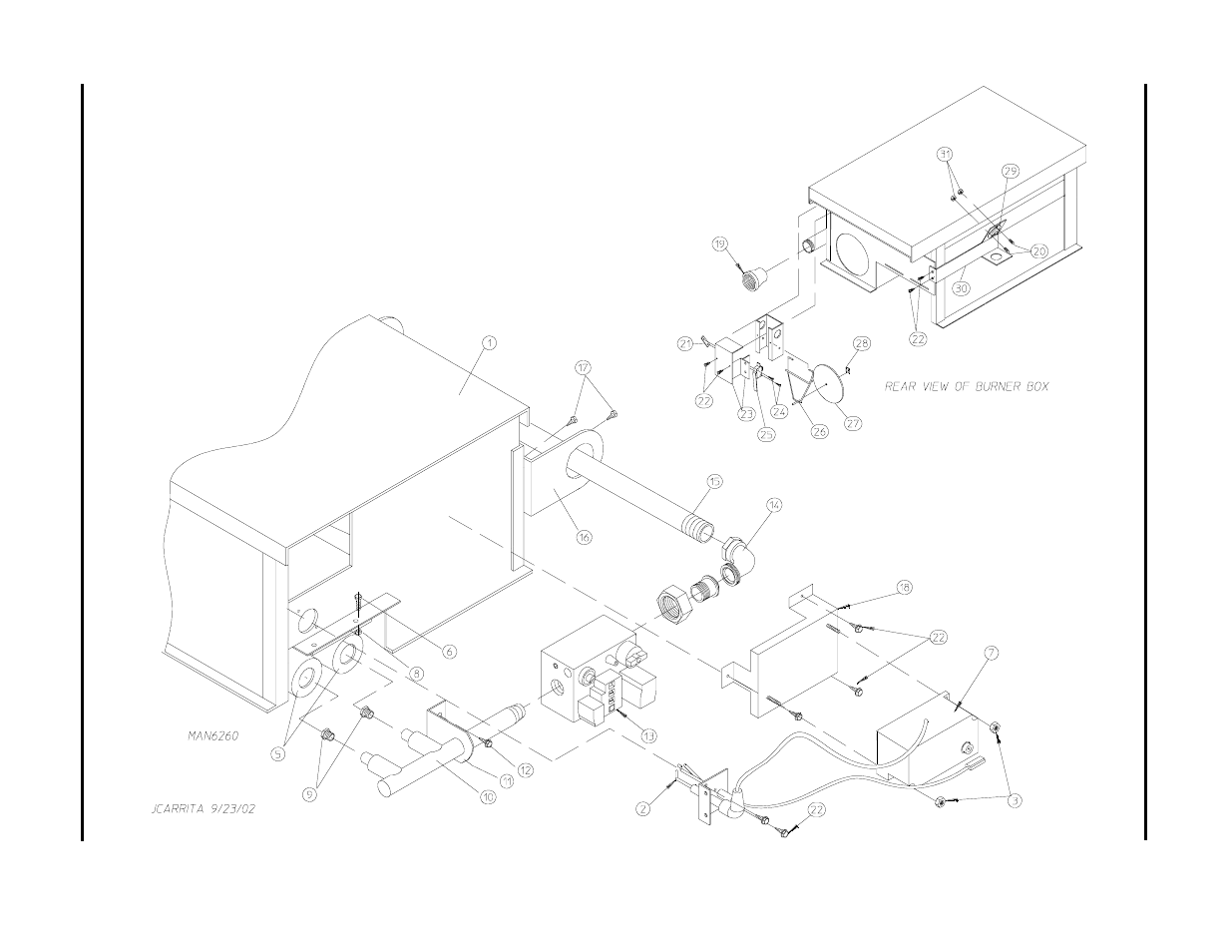 Direct spark ignition (dsi) burner assembly , 23 | American Dryer Corp. Phase 7 D30 User Manual | Page 24 / 39