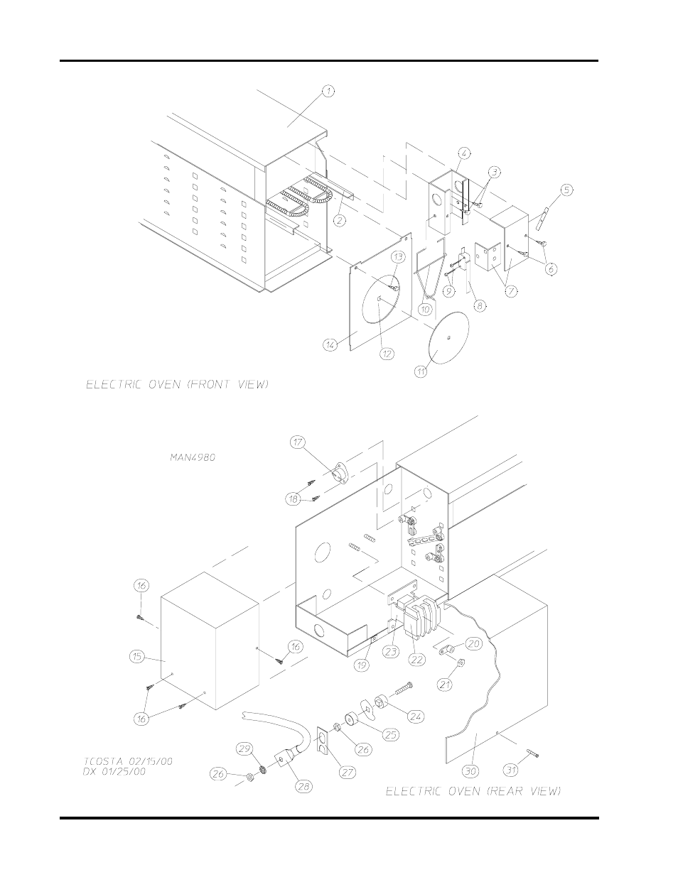 Electric oven assembly , 27 | American Dryer Corp. Phase 7 D30 User Manual | Page 28 / 39