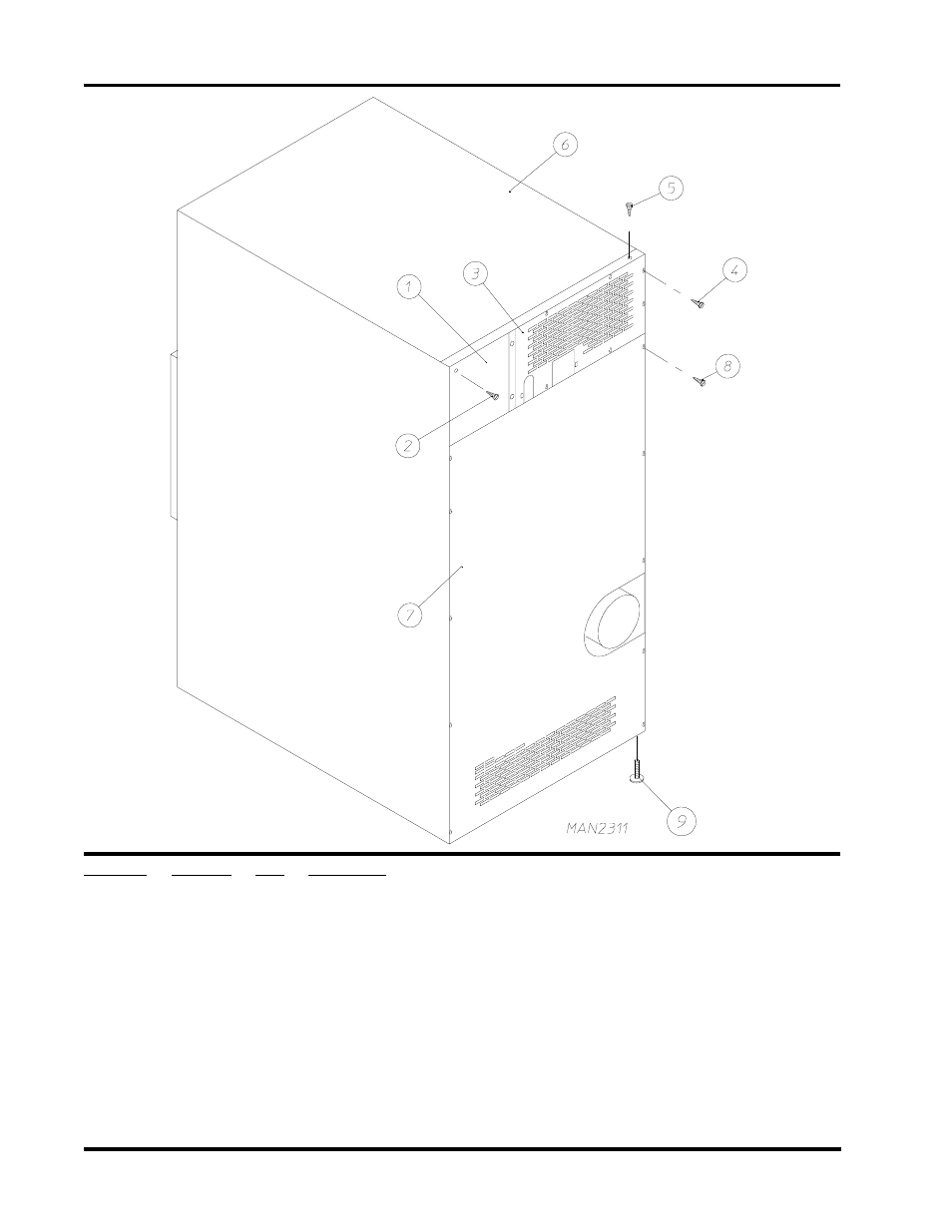 Outer top/back guard assemblies | American Dryer Corp. Phase 7 D30 User Manual | Page 36 / 39