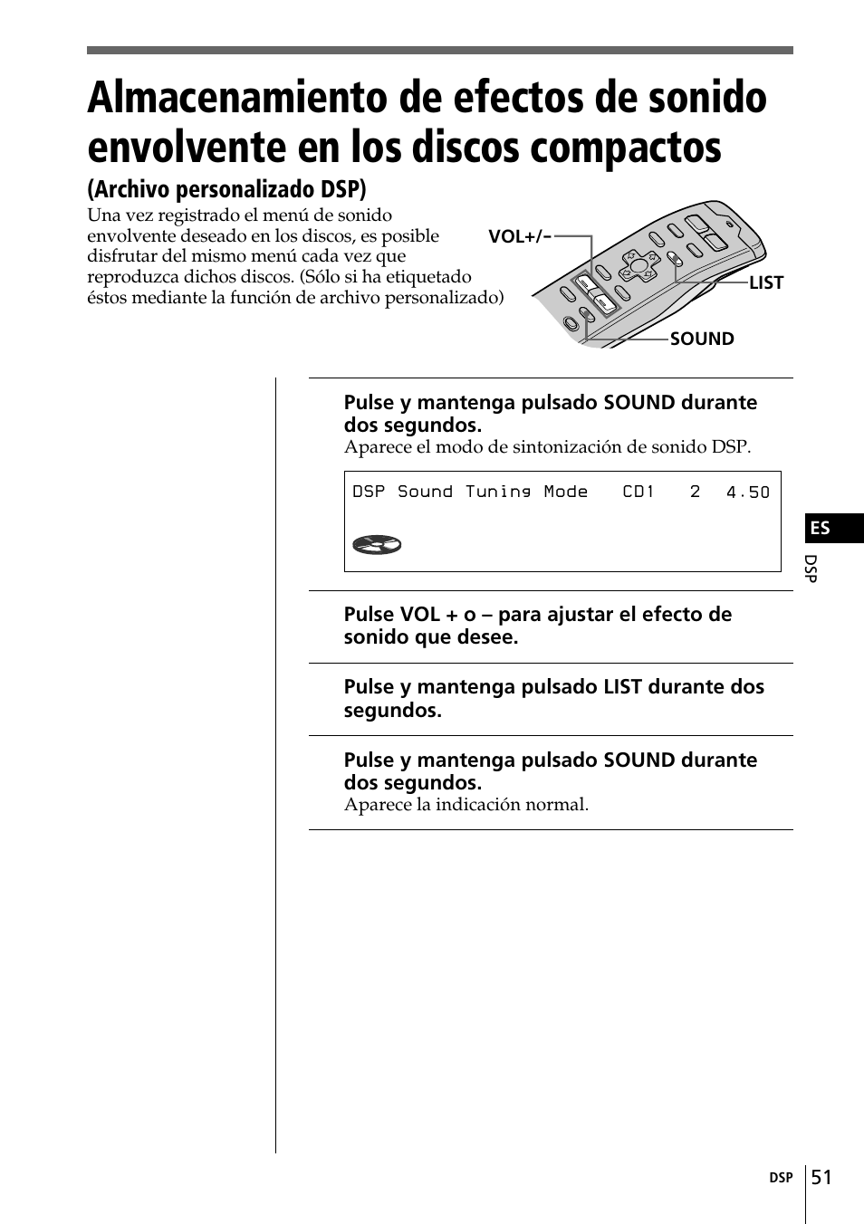 Almacenamiento de efectos de sonido, Sur hall effect 90 | Sony CDX-C90 User Manual | Page 117 / 134