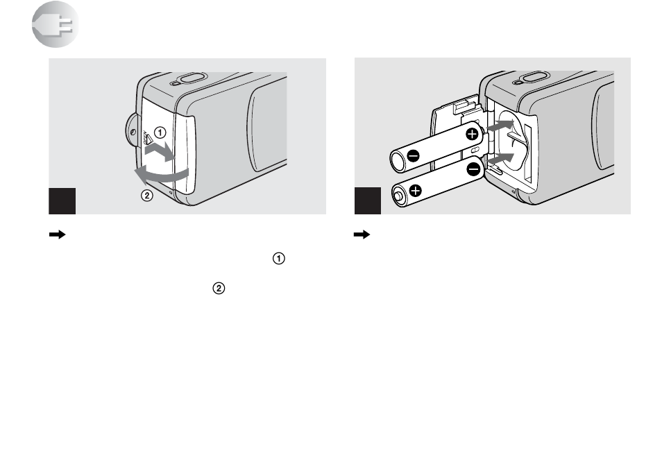 Inserting the batteries | Sony DSC-U10 User Manual | Page 16 / 104