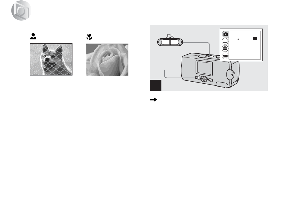 Setting the distance to the subject – focus preset | Sony DSC-U10 User Manual | Page 36 / 104