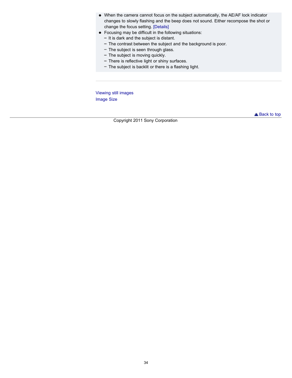 Sony DSC-W510 User Manual | Page 34 / 167