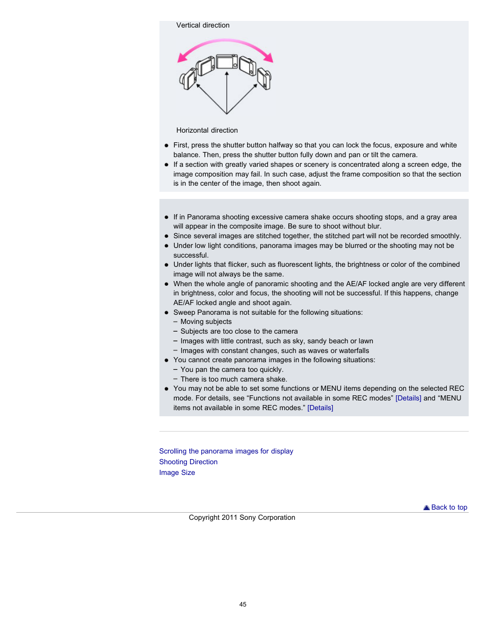 Sony DSC-W510 User Manual | Page 45 / 167