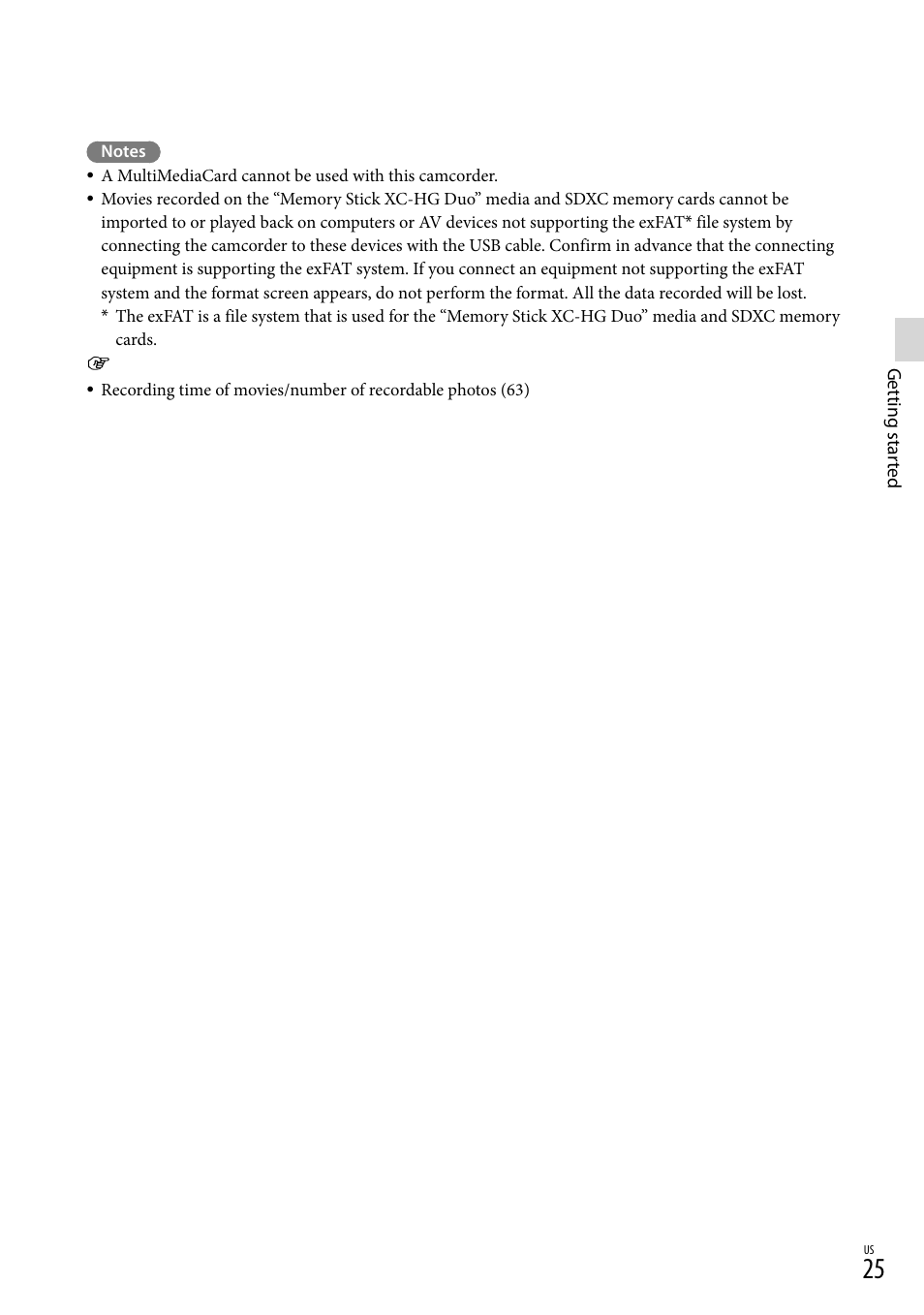 Sony HDR-TD30V User Manual | Page 25 / 84