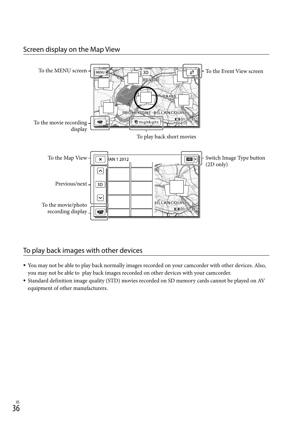 Sony HDR-TD30V User Manual | Page 36 / 84