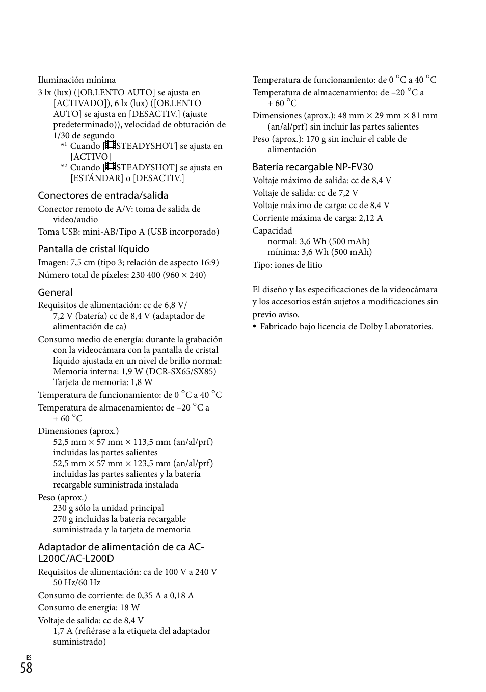 Sony DCR-SX45 User Manual | Page 122 / 131