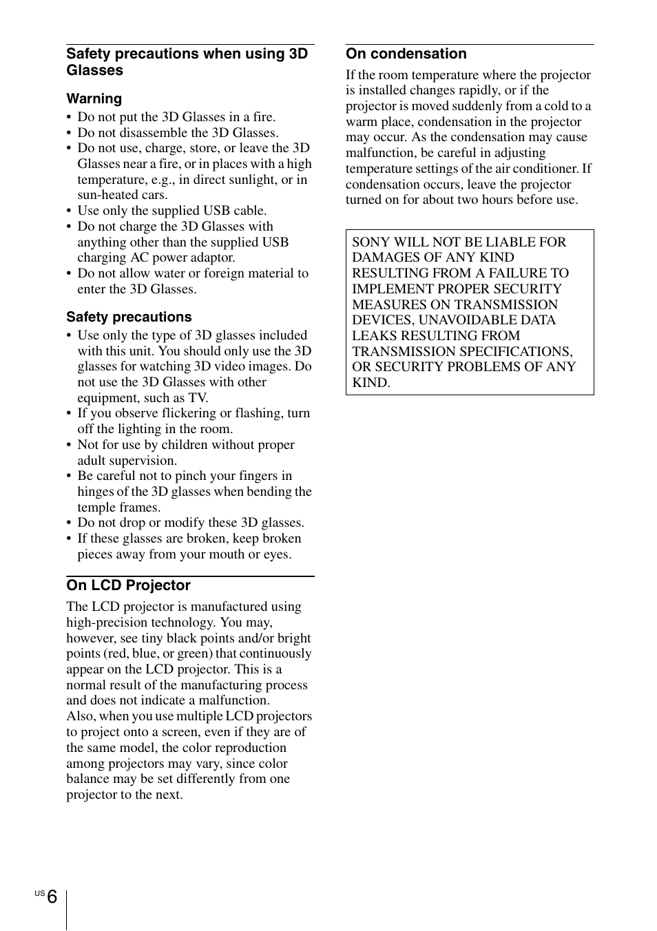 Sony VPL-VW1100ES User Manual | Page 32 / 161