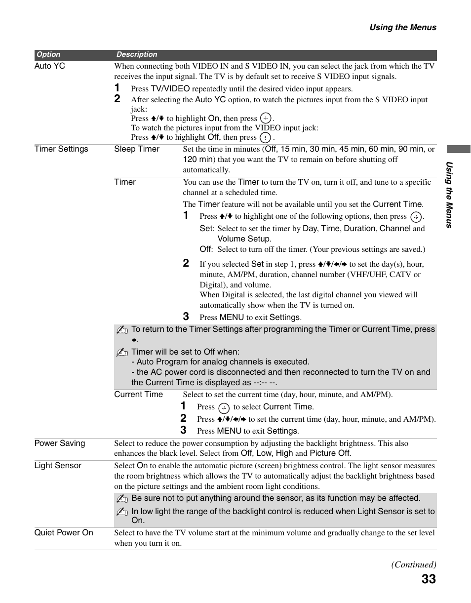 Sony KDL-46V2500 User Manual | Page 33 / 48