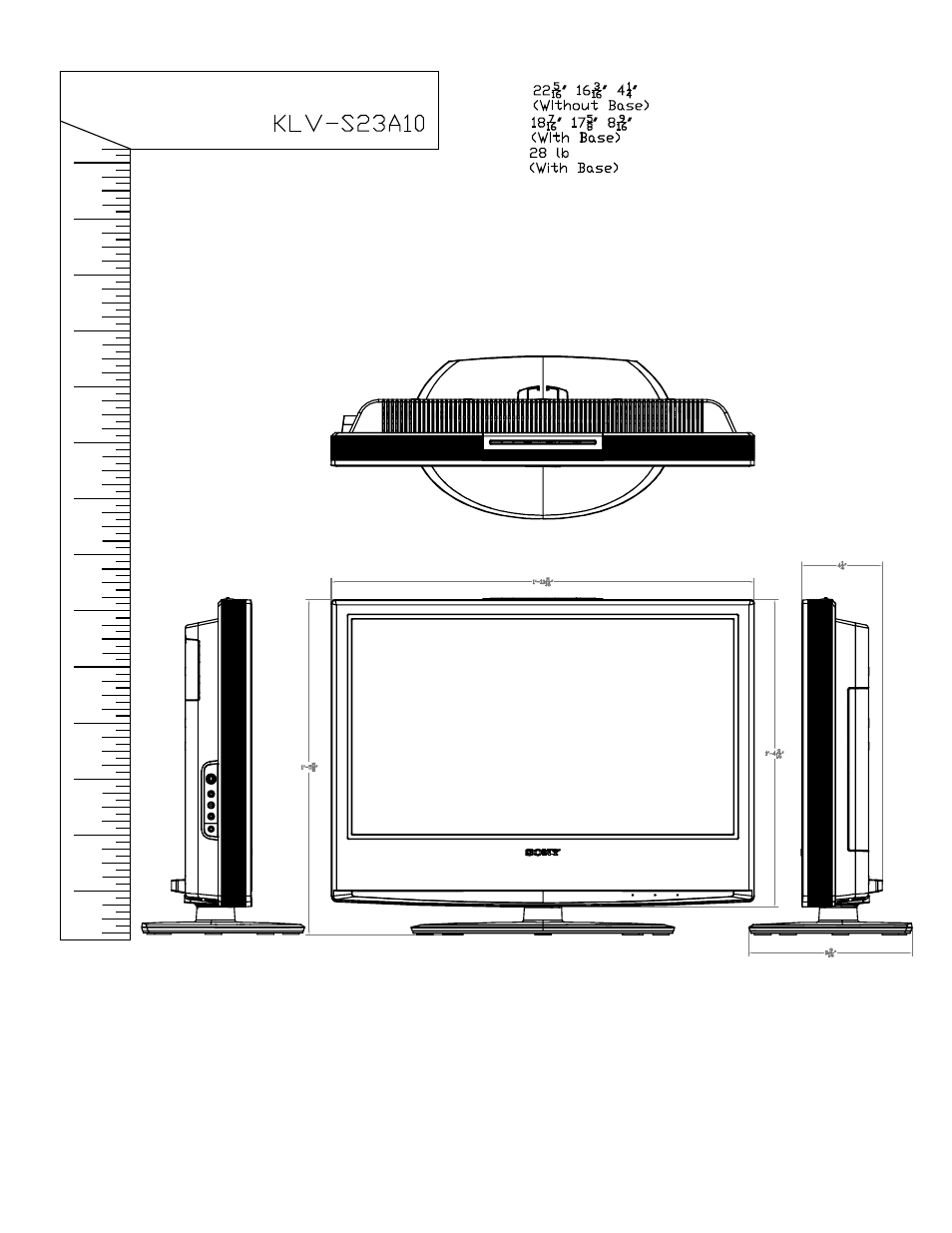 Sony KLV-S23A10 User Manual | 2 pages