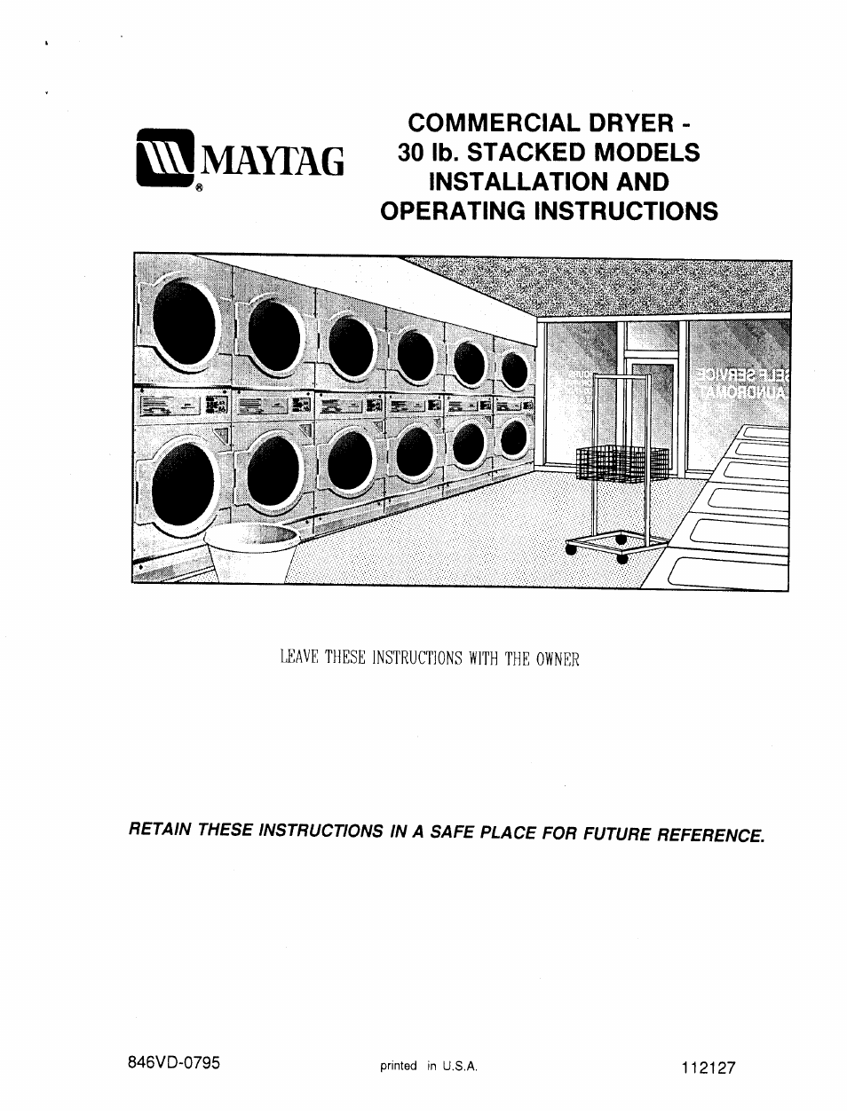 American Dryer Corp. 30 lb. Stacked Models User Manual | 26 pages