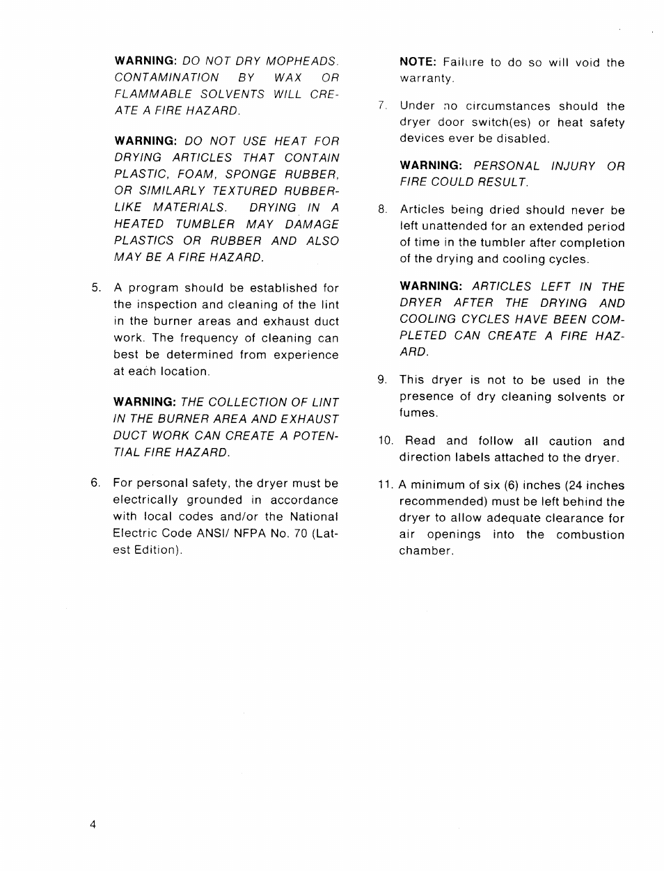 American Dryer Corp. 30 lb. Stacked Models User Manual | Page 6 / 26