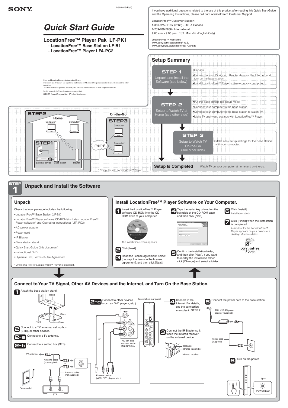 Sony LF-B1 User Manual | 2 pages