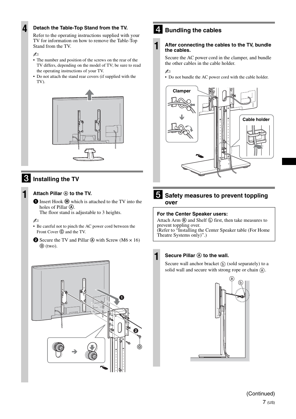 Sony SU-FL71M User Manual | Page 7 / 28