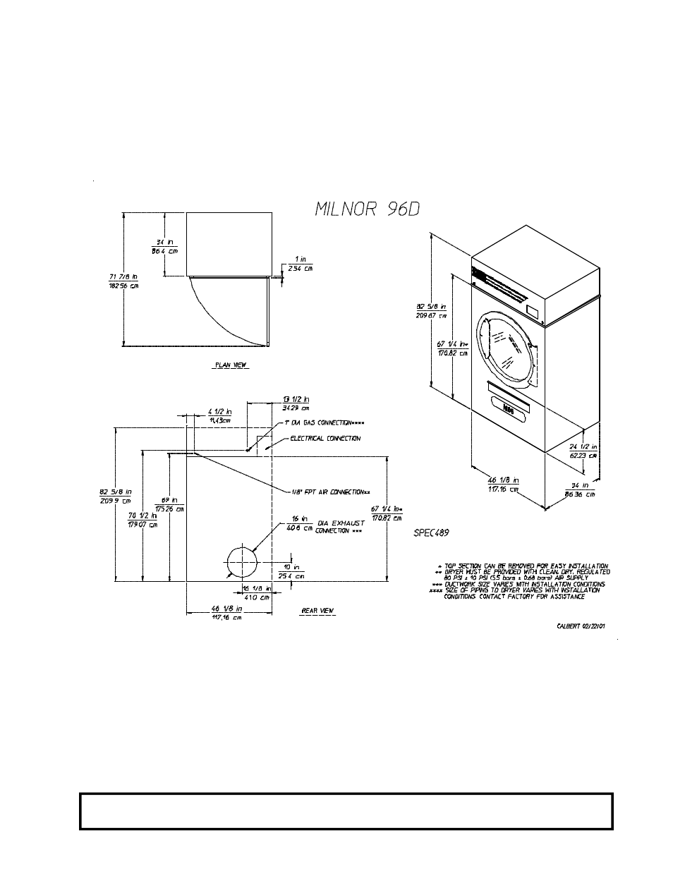 Specifications, Ml-96d | American Dryer Corp. ML-96D User Manual | Page 11 / 43