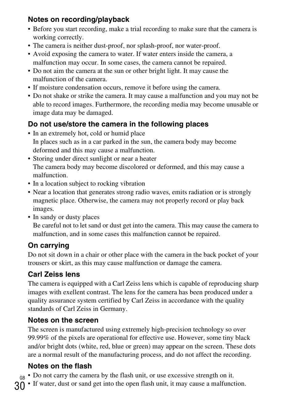 Sony DSC-RX100 User Manual | Page 30 / 68