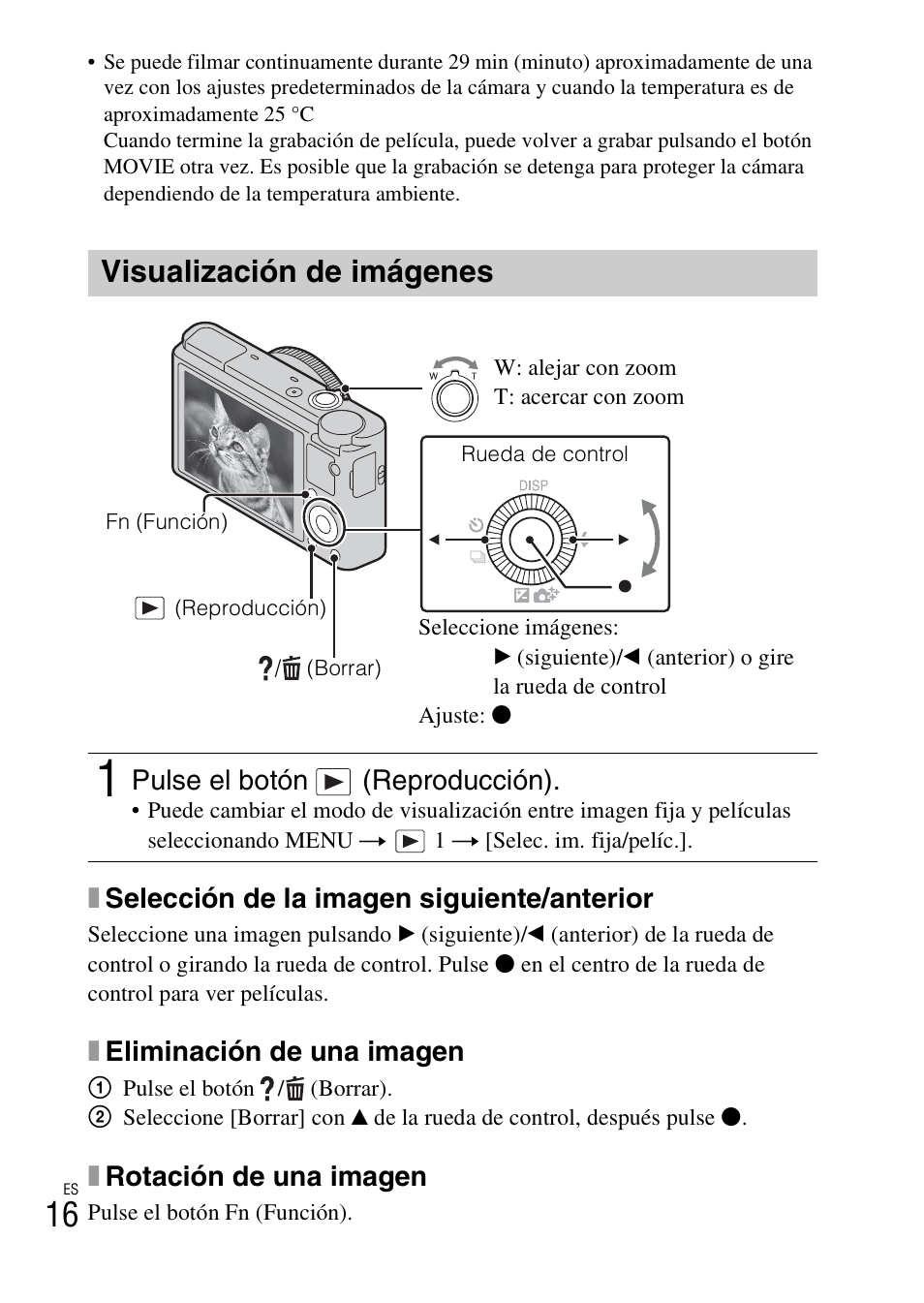 Visualización de imágenes | Sony DSC-RX100 User Manual | Page 50 / 68