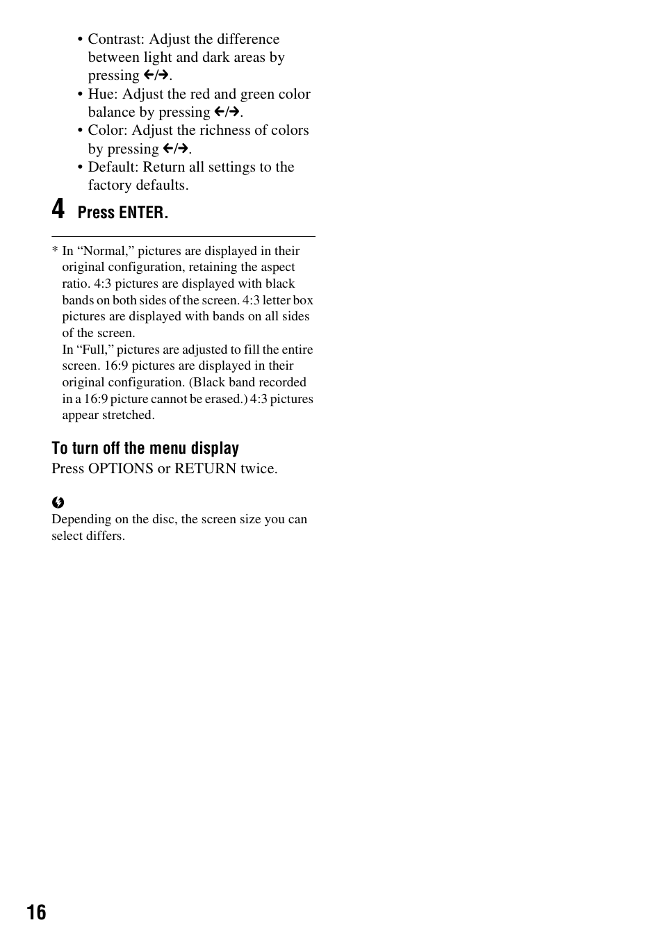 Sony DVP-FX730 User Manual | Page 16 / 36