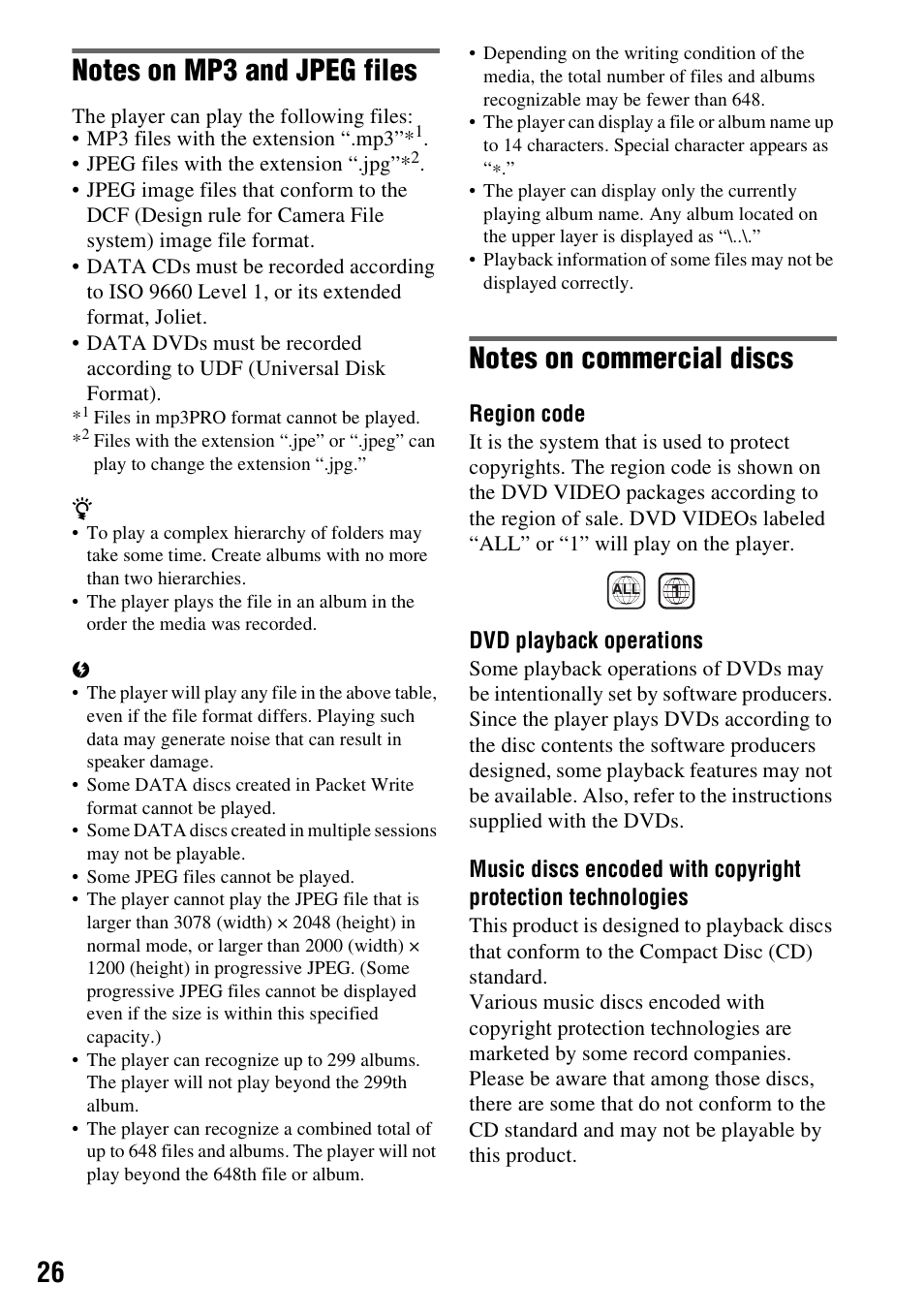 Sony DVP-FX730 User Manual | Page 26 / 36