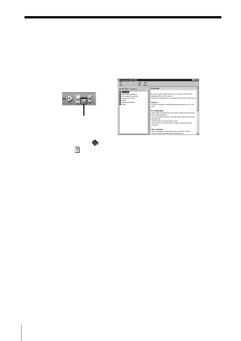 Additional information, Using the help | Sony HAR-D1000 User Manual | Page 16 / 20