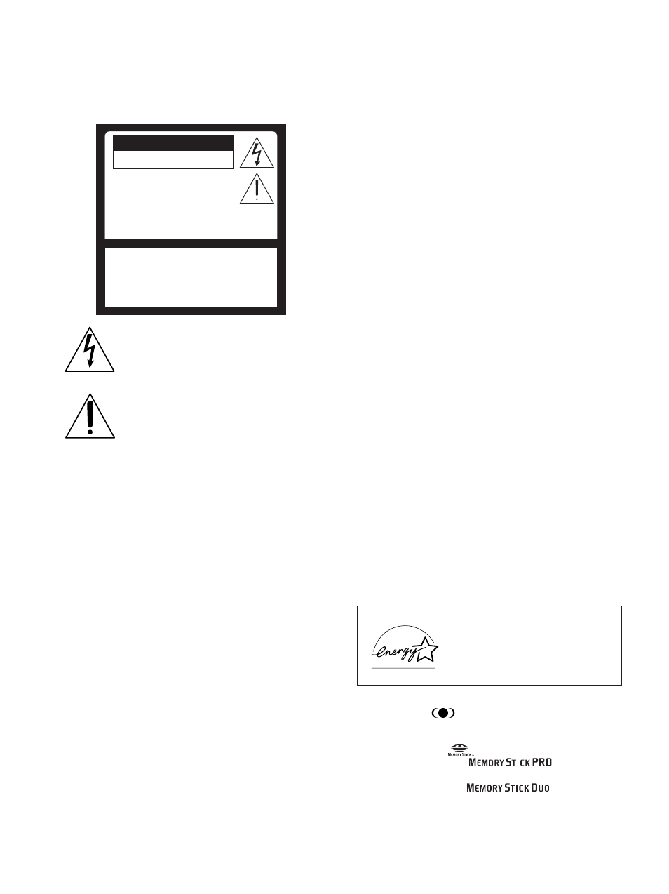 Warning, Caution, Attention | Precaucion | Sony KLV-21SG2 User Manual | Page 2 / 80