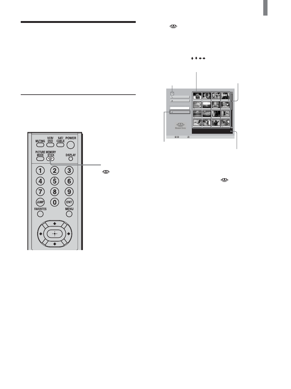 Displaying the memory stick home | Sony KLV-21SG2 User Manual | Page 57 / 80