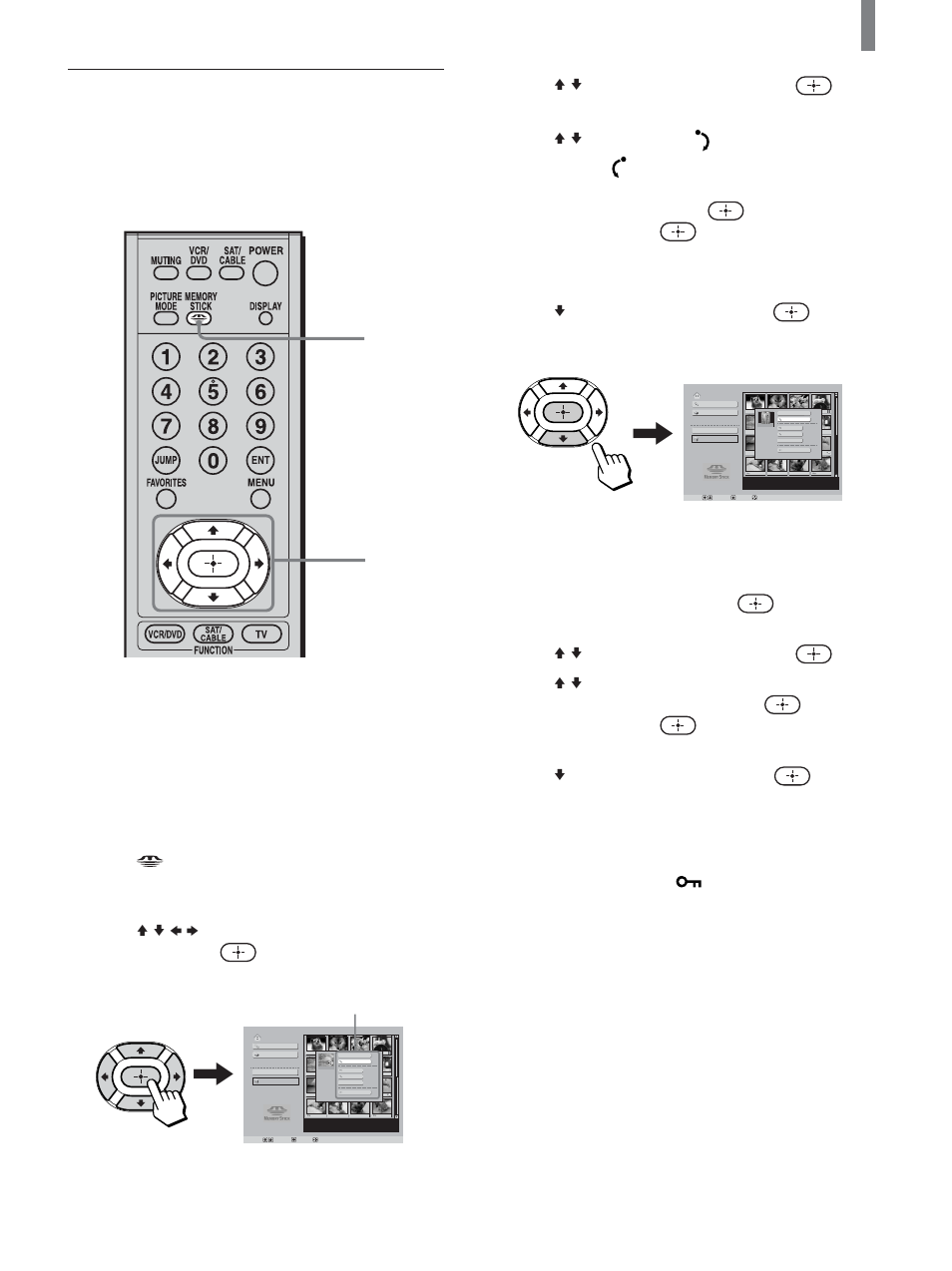 Rotating and viewing your digital photos, Press v/v to select “rotate,” then press, Rotating a photo shown at full-screen size | Press v to select “close,” then press | Sony KLV-21SG2 User Manual | Page 61 / 80